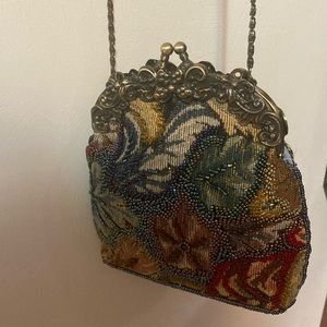 Antique Jeweled Tapestry petite bag
